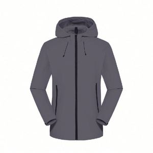 Blouson d'extérieur léger et imperméable pour homme, en Spandex haute performance, respirant, avec fermeture éclair, motif imprimé, coupe-vent, grandes tailles - Product Image 1