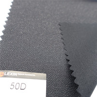 Entoilage fusible non tissé à laminage à chaud en polyester blanc/noir/charbon PA/PES