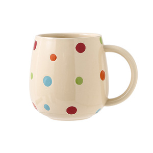 Free shipping on painted polka dot <b>ceramic</b> <b>mugs</b>, luxurious and high-end water cups, cute household breakfast <b>mugs</b>, custom - Product Image 2