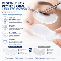 Patchs Hydrogel Rafraîchissants et Antidérapants pour Extensions de Cils, Sans Peluches, à l'Acide et au PDRN, pour Soins Spa des Yeux