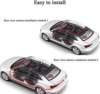 Enregistreur vidéo pour rétroviseur de voiture DVR 4.3 pouces LCD HD 1080P Miroir à double objectif Caméra de bord pour voitures avec caméra de recul étanche