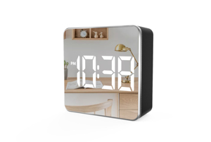 LED Mirror Alarm <b>Clock</b> Electronic <b>Digital</b> Time Snooze Desktop Thermometer Table Kid Alarm <b>Clock</b> Child Sleep Trainer <b>Clock</b> - Product Image 2