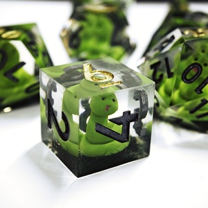 Mini Hành Tinh Tùy Chỉnh Bán Buôn Rắn Dnd Xúc Xắc Đặt Handmade Nhựa Xúc Xắc Cho Dungeons & Dragons Bảng Trò Chơi Đa Diện Dnd Dice D6 D20 - Product Image 1