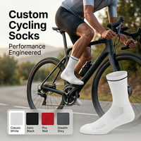 Chaussettes de cyclisme pour jeunes hommes, personnalisables avec logo, respirantes, en maille, pour le sport, écologiques, pour vélo de route, vente en gros de haute qualité
