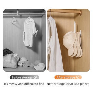 Household Baseball Hat <b>Storage</b> Hook No Punching <b>Wall</b> <b>Hanging</b> Rack for Coat and Hat Artifact for Home and Dormitory Kitchen Use - Product Image 2