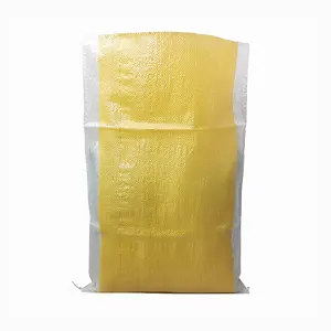 Plus Großhandel gelb 5 kg 30 kg 50 kg 25 kg Polypropylen laminierter PP-Gewebe-Reissach Verpackungsbeutel