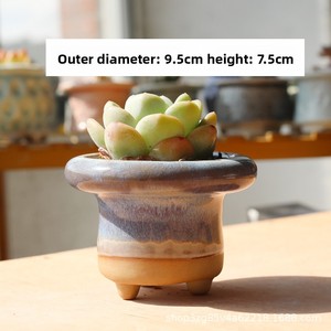 Maceta de Cerámica Vintage de Gran Calibre para <span class=keywords><strong>Suculentas</strong></span> <span class=keywords><strong>Echeveria</strong></span>, Esmaltada al Horno, Transpirable, Biodegradable, Tamaño Extra Grande - Product Image 3