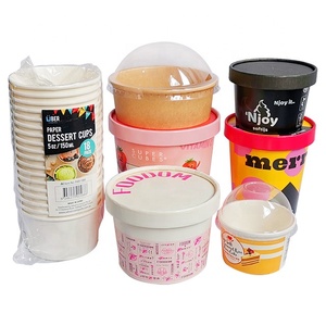 3oz 4oz 5oz 500ml logotipo personalizado impreso vasitos para helados - Product Image 3