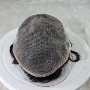 Vente en gros 100% cheveux humains indiens double tirage toupet hommes système de cheveux mono super fins dentelle durable de haute qualité pour perruques 28mm - Product Image 6