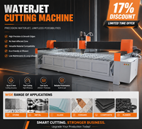 17% de réduction sur la machine de découpe à jet d'eau CNC 5 axes de grande taille, 4000x2000mm, découpeuse industrielle
