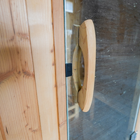 Luxuriöse Outdoor-Quadrat-Sauna, 2-4 Personen Freistehende Holz-Fass-Sauna mit Elektroofen, Bereit für den Garten-Einsatz