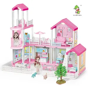 Büyük Dollhouse oyuncaklar Dollhouse mobilya minyatürleri toptan güzel prenses evi
