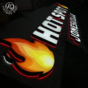 Custom Face and Back Lit Outdoor Impermeable Light Up Sign Led Signs Logo con alta calidad