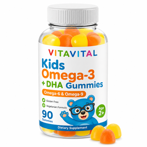 Gummies <span class=keywords><strong>Omega</strong></span>-3 DHA pour enfants, sans OGM, marque privée, avec <span class=keywords><strong>Omega</strong></span> 6 et 9, complément nutritionnel pour enfants, pour soutenir la santé du cerveau - Product Image 1