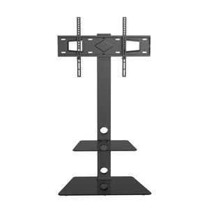 Soporte <span class=keywords><strong>de</strong></span> TV <span class=keywords><strong>de</strong></span> Piso Ajustable en Altura, Base <span class=keywords><strong>de</strong></span> Vidrio Templado, Montaje <span class=keywords><strong>de</strong></span> Acero, Inclinación <span class=keywords><strong>de</strong></span> <span class=keywords><strong>25</strong></span>°, Capacidad <span class=keywords><strong>de</strong></span> Carga <span class=keywords><strong>de</strong></span> 40 kg, para TV LCD <span class=keywords><strong>de</strong></span> 32-65 <span class=keywords><strong>Pulgadas</strong></span>, Certificado CE - Product Image 1