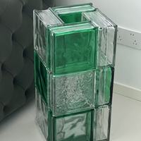 Vente directe usine – Bloc de verre coloré 190x190x80mm, ne décolore pas, brique de verre transparente pour décoration extérieure, verre creux