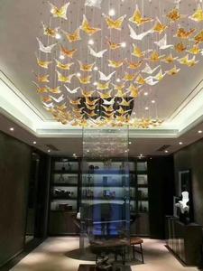 Vlinder Plafond Kroonluchter Handgemaakte Geblazen Glas Kroonluchter Kunst Ambachtelijke Decoratie Hanglamp Voor Home Hotel - Product Image 5