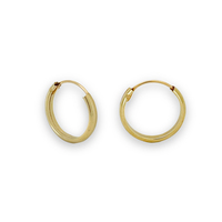 Pendientes de Aro de Oro Amarillo Sólido de 14K, Modernos, de la Marca JJ BRAVO, para Mujer, para Vestir Formal, para Bodas, Libres de Níquel