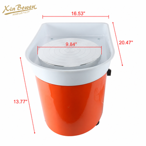 <span class=keywords><strong>Torno</strong></span> de Cerámica Eléctrico Xin Bowen de 9.8 Pulgadas (25 cm), Máquina de Modelado de Cerámica de Bajo Ruido con Pedal para Trabajos de Arte en Arcilla, Manualidades y Estudio - Product Image 2