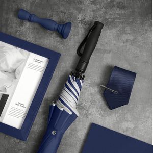 Paraguas de Golf de Varilla Recta con Apertura Automática, Logotipo Personalizado, Diseño Moderno y Minimalista para Uso Empresarial, con Tiras Reflectantes para Hombre - Product Image 1