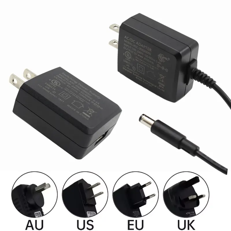 Ac dc 5V 1a 2a 3a 4a 5a adaptateur d'alimentation 5V 2000ma 3000ma 2.4a 1.5a 2.1a adaptateur secteur pour type c uk usa eu kc amp