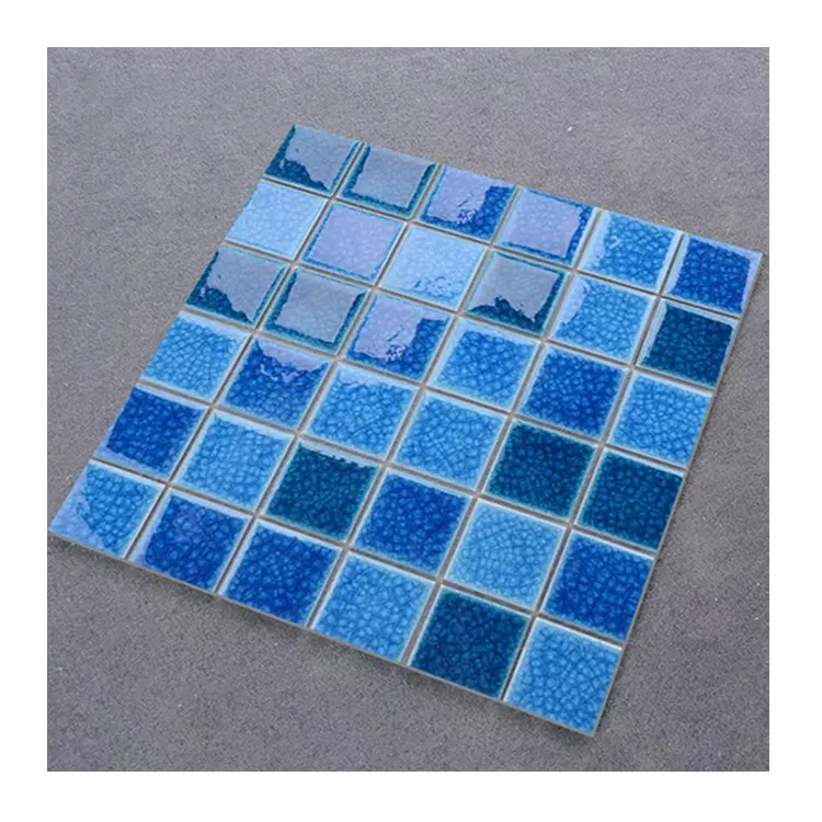 Для продажи, декоративная синяя керамическая мозаичная плитка для бассейна