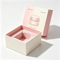 Boîte cadeau cosmétique rigide légère personnalisée, emballage de luxe carré en carton avec insert sur mesure, boîte à pot, boîte à jarre