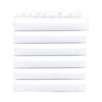FreshCulture Bulk Pack Draps ajustés jumeaux 6 feuilles de fond en microfibre douce à poches profondes pour les salons de beauté, les hôtels, ensemble de literie blanc