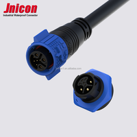 Jnicon 3 + 5 pines de alimentación y señal macho hembra IP67 conector de cable eléctrico impermeable