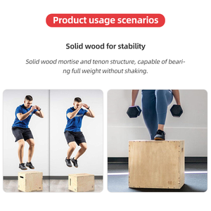 Caja Pliométrica de Madera 3 en 1, Caja de Salto Ajustable de 20/24/30 Pulgadas para Entrenamiento <span class=keywords><strong>Crossfit</strong></span>, Caja Pliométrica para Gimnasio en <span class=keywords><strong>Casa</strong></span> - Product Image 3