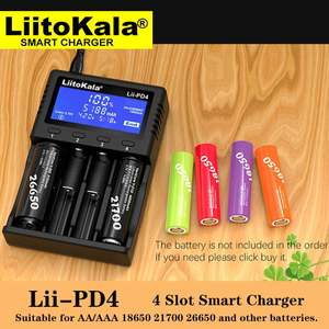 LiitoKala Lii-PD4バッテリー充電器LCDディスプレイ (3.7V 18650 26650 21700 18350 14500 1.2V AA AAAバッテリー用) - Product Image 3