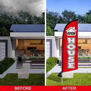 Paquete de 2 Banderas de Plumas de Aluminio para Eventos, 8 Pies, Kit de Mástil y Estaca para Tierra, para Publicidad en Exteriores - Product Image 6