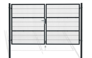 Tube rond/carré enduit de poudre panneau de treillis métallique soudé ferme clôture de jardin en métal porte avec serrure - Product Image 6