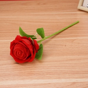Flocking Rose Flower Shaped Multi-Material Ring <b>Box</b> Single <b>Bouquet</b> Christmas Valentine's Day Wedding Proposal Gift Earring <b>Box</b> - Product Image 6