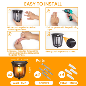 Produsen lampu dinding Led Sensor gerak surya, lampu taman luar ruangan lampu dinding Retro jarak penginderaan 8M - Product Image 6