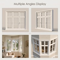 Ventana de PVC Certificada Europea y Americana con Rejilla y Vidrio Templado para Casas