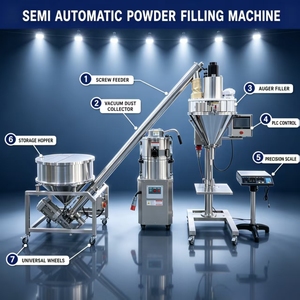 Machine de remplissage de poudre semi-automatique de haute qualité pour poudre d'oreo - Product Image 1