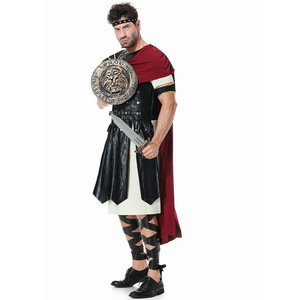 <span class=keywords><strong>Costume</strong></span> da <span class=keywords><strong>Gladiatore</strong></span> Romano per Halloween Set Completo con Mantello - Product Image 3