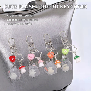 Nouveau YLXZ Ensemble en gros de breloques de sac et porte-clés de voiture en plastique et cuir PU, motifs animaux de dessin animé et en forme de cœur, avec technique de couture - Product Image 2