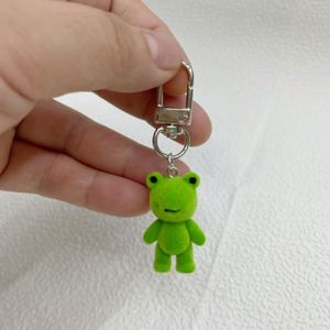 Mini porte-clés grenouille en peluche, poupée animal en PVC floqué, breloque de sac à dos, cadeau pour enfants, porte-clés grenouille verte de dessin animé - Product Image 3