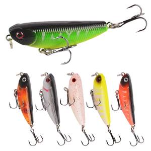 Leurre flottant en métal avec hameçons pour <span class=keywords><strong>truite</strong></span> sous-marine, 5,4 cm, 6 g, bande blanche, pêche spéciale - Product Image 1