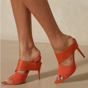 2022 Spring Summer Fashion Women High Heels Shoes Soft Mesh <b>Slip</b>-on Sandals Pointy Toe Slipper Mules - Product Image 6