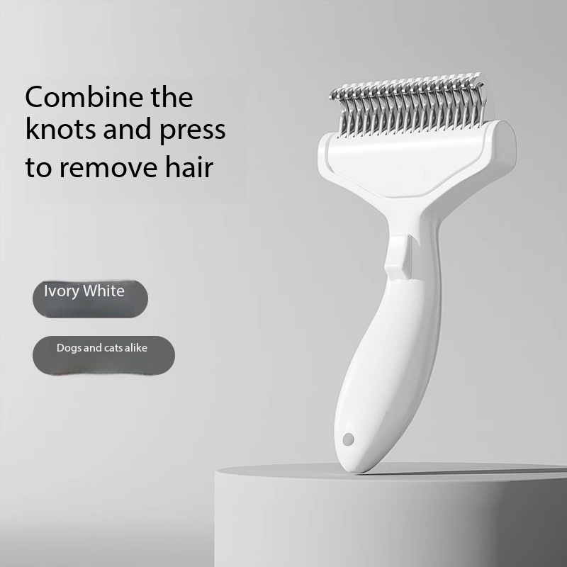 หวีคลายผมพันกันในคลิกเดียว สีขาวงาช้าง