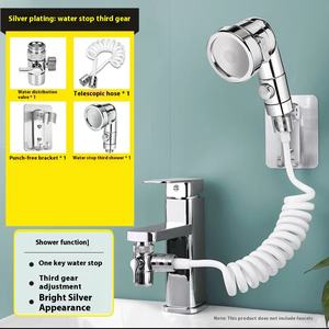 Robinet Shattaf rétractable avec buse d'appoint de plateau de shampoing externe pour les applications de toilette de lavage de cuisine à main - Product Image 6