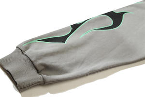 Haute qualité en détresse à capuche hommes poids lourd hommes à capuche fabricants 500 gsm lettre mode vêtements hommes tirer sur Style ample - Product Image 4