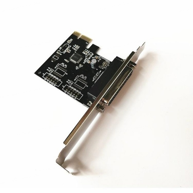 PCIe DB25 25 Pin LPT Printer PCI Express Card Converter Adapter Pure Copper Green WCH382 Chipset Win7 Compatible 1.5Mbps Stock