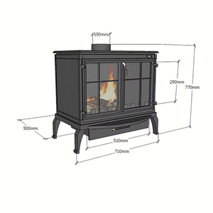 Estufa de Leña Portátil para Acampar al Aire Libre, con Chimenea, para Tiendas de Campaña - Product Image 6