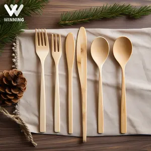 Winning Manufacturer Wooden Cutlery Individual Packing Single Disposable Wood Cutlery