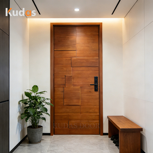 Porte d'entrée en bois massif sculptée en 3D irrégulière personnalisée, porte d'entrée en bois <span class=keywords><strong>moderne</strong></span> pour villa résidentielle, <span class=keywords><strong>extérieur</strong></span> avec prévention incendie - Product Image 1