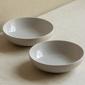 Assiette à soupe profonde en relief plat de grande capacité pour la cuisson (microdéfaut) - Product Image 3